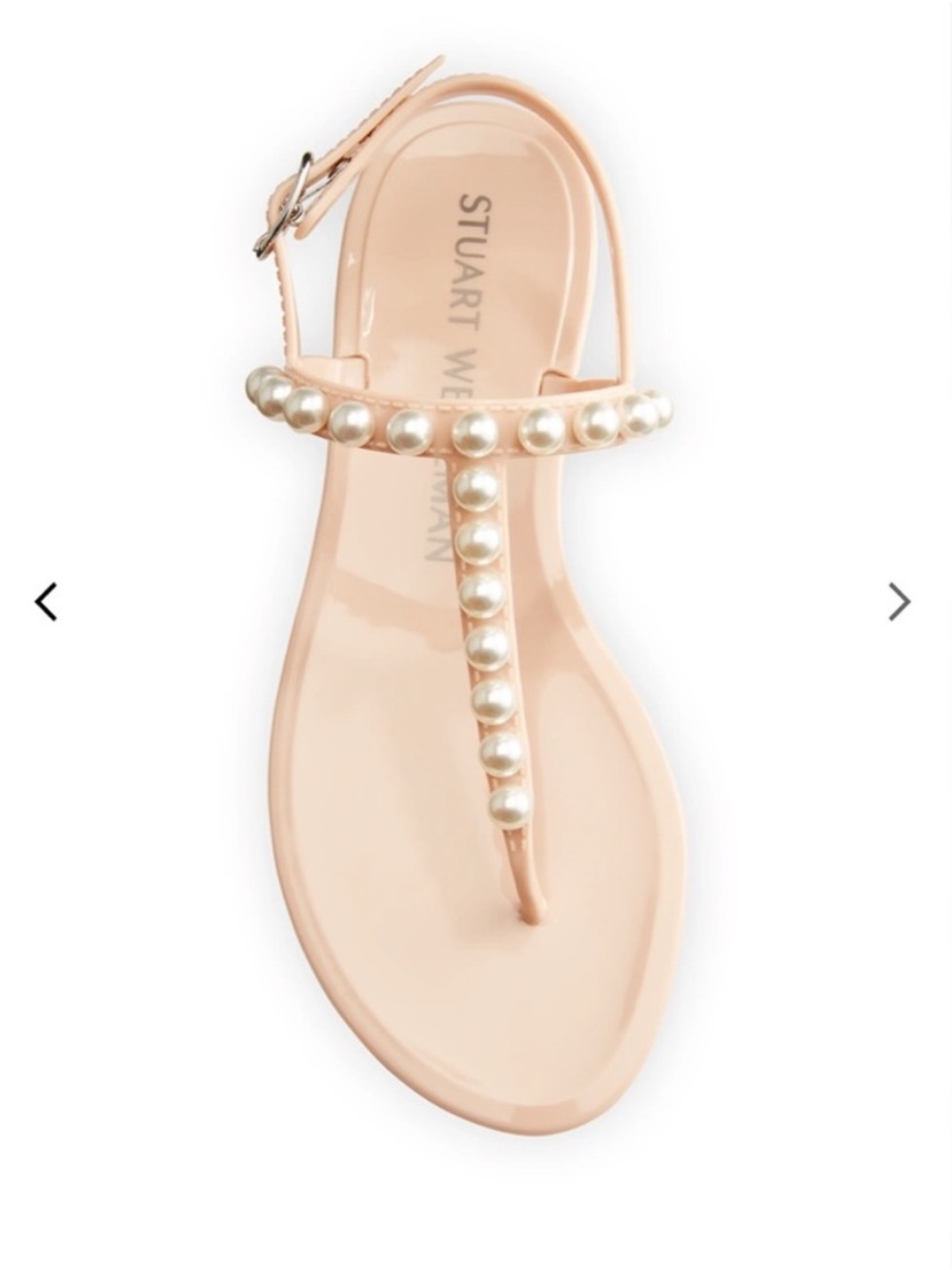 STUART WEITZMAN Goldie Pearl Jelly Sandals Size 7 Nude Blush - Picture 3 of 15